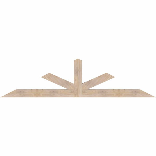 Ekena Millwork Saratoga Smooth Timber Gable Bracket, Douglas Fir, 108"W x 27"H x 5 1/2"D x 5 1/2"F, 6/12 Pitch GBW108X27X0606SAR00SDF - main